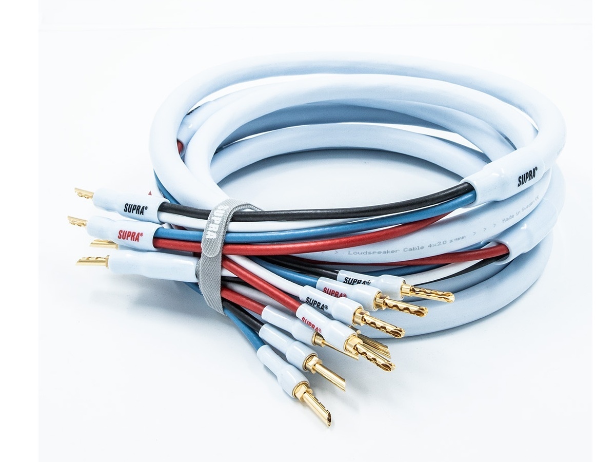 SUPRA Quadrax 4 x 2.0 mm  SET Bi-wire CombiCon